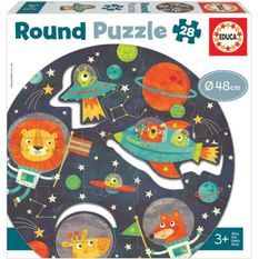 EDUCA - Puzzle - Puzzle rond l'espace 28 pcs