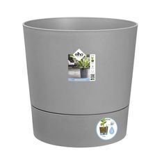 ELHO - Pot de fleurs - Greensense Aqua Care Rond 43 - Ciment Clair - Intérieur/extérieur - Ø 43 x H 42.5 cm
