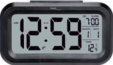 Elite Sveglia Digitale Con Luce Led Automatica (sensore Crepuscolare) - Nero - Digital Alarm Clock With Automatic Led Light (twilight Sensor) - Black DV201_B