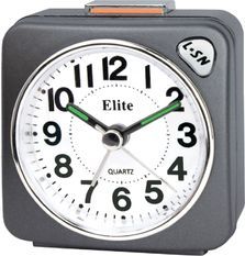 Elite Sveglia Silent Con Luce E Snooze - Antracite - Silent Alarm Clock With Light And Snooze - Grey RS7150_G