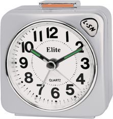 Elite Sveglia Silent Con Luce E Snooze - Argento - Silent Alarm Clock With Light And Snooze - Silver RS7150_S