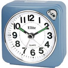 Elite Sveglia Silent Con Luce E Snooze - Azzurro - Silent Alarm Clock With Light And Snooze - Light Blue RS7150_LB