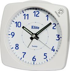 Elite Sveglia Silent Con Luce E Snooze - Bianco - Silent Alarm Clock With Light And Snooze - White ST4500_W