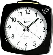 Elite Sveglia Silent Con Luce E Snooze - Nero - Silent Alarm Clock With Light And Snooze - Black ST4500_B