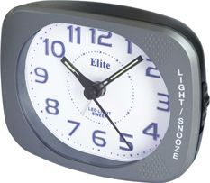 Elite Sveglia Silent Con Luce Led E Snooze - Antracite - Silent Alarm Clock With Led Light And Snooze - Grey ST5520_G