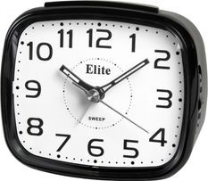 Elite Sveglia Silent Con Luce Led E Snooze - Nero - Silent Alarm Clock With Led Light And Snooze - Black ST5630_B