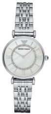 Emporio Armani S/s Classic Lady. Mop Dial. Ip Rose Gold. 32mm Wr 5atm AR1908