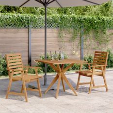 Ensemble à manger de jardin 3 pcs Bois d'acacia solide