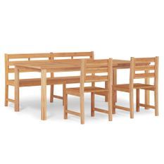 Ensemble à manger de jardin 4 pcs Bois de teck massif