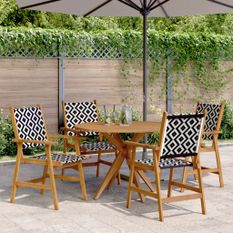 Ensemble à manger de jardin 5 pcs Bois d'acacia solide