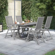 Ensemble à manger de jardin 5 pcs Bois d'acacia solide