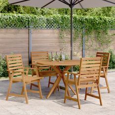 Ensemble à manger de jardin 5 pcs Bois d'acacia solide