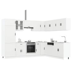 Ensemble d'armoires de cuisine 14 pcs Porto bois d'ingénierie