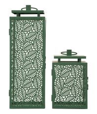 Ensemble de 2 lanternes de salle 15x14,5x41,5 cm - 15x14,5x24 (verre trempé)