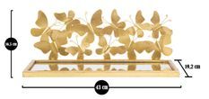 Ensemble de 2 papillons muraux/de chevet/d'étagère, 43 x 19,2 x 16,5 cm