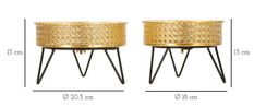 Ensemble de 2 porte-vases bossy, ø 20,5 x 13-18 x 13 cm