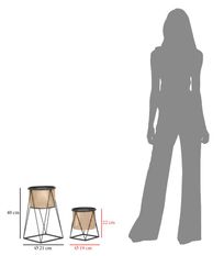 Ensemble de 2 porte-vases osaka ø 21 x 40 cm - 19 x 22 cm
