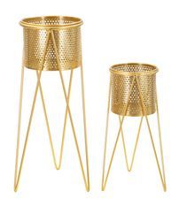 Ensemble de 2 porte-vases plats 21x20x46-18x18x32 cm