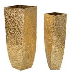 Ensemble de 2 porte-vases squer cm 34x34x90-25x25x78