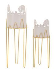 Ensemble de 2 supports pour vase en forme d'arbre, ø 27 x 79 cm - 22,8 x 62 cm