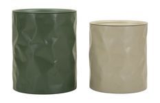 Ensemble de 2 tables d'appoint norimberga, dimensions : 39,5 x 48 cm et 35,5 x 40 cm.