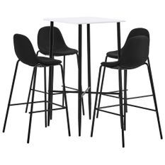 Ensemble de bar 5 pcs Tissu Noir 3