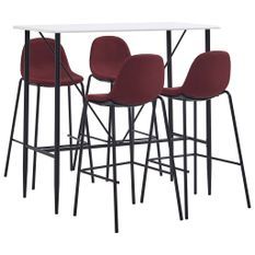 Ensemble de bar 5 pcs Tissu Rouge bordeaux