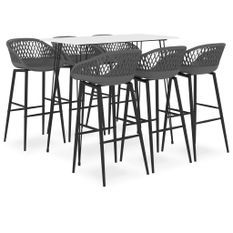 Ensemble de bar 7 pcs Blanc et gris 3