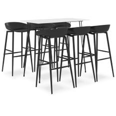 Ensemble de bar 7 pcs Blanc et noir 3