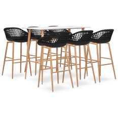 Ensemble de bar 7 pcs Blanc et noir 10