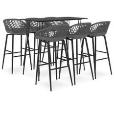 Ensemble de bar 7 pcs Noir et gris 5