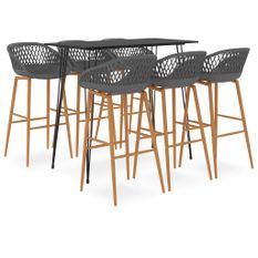 Ensemble de bar 7 pcs Noir et gris 4