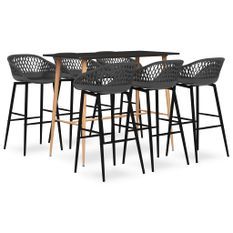 Ensemble de bar 7 pcs Noir et gris 3