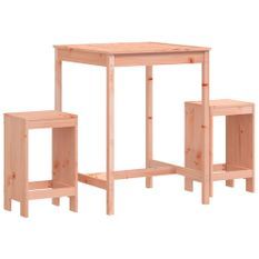 Ensemble de bar de jardin 3 pcs bois massif de Douglas