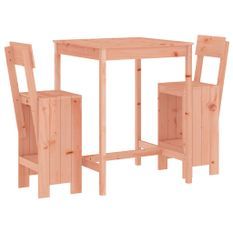 Ensemble de bar de jardin 3 pcs bois massif de Douglas