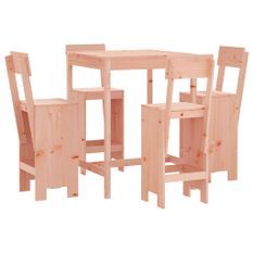 Ensemble de bar de jardin 5 pcs bois massif de Douglas