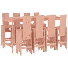 Ensemble de bar de jardin 9 pcs bois massif douglas