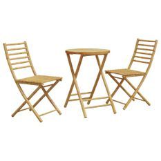 Ensemble de bistro 3 pcs bambou