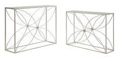 Ensemble de console paradise (2 pièces) - dimensions : 100 x 30 x 78 cm - 90 x 25 x 72 cm