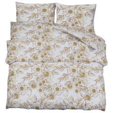 Ensemble de housse de couette blanc et marron 225x220 cm Coton