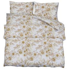 Ensemble de housse de couette blanc et marron 260x220 cm Coton