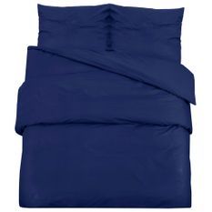 Ensemble de housse de couette Bleu marine 135x200 cm Microfibre