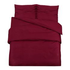 Ensemble de housse de couette Bordeaux 140x200 cm Microfibre