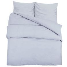 Ensemble de housse de couette Gris 200x200 cm Coton 2