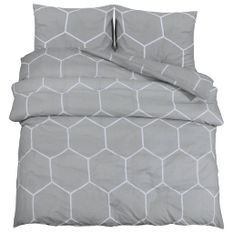 Ensemble de housse de couette Gris 260x220 cm Coton