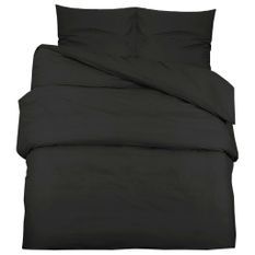 Ensemble de housse de couette Noir 225x220 cm Microfibre légère