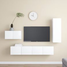 Ensemble de meuble TV 4 pcs Blanc 14