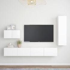 Ensemble de meuble TV 4 pcs Blanc 13