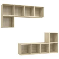 Ensemble de meuble TV 4 pcs Chêne sonoma 9