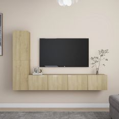 Ensemble de meuble TV 4 pcs Chêne sonoma 4